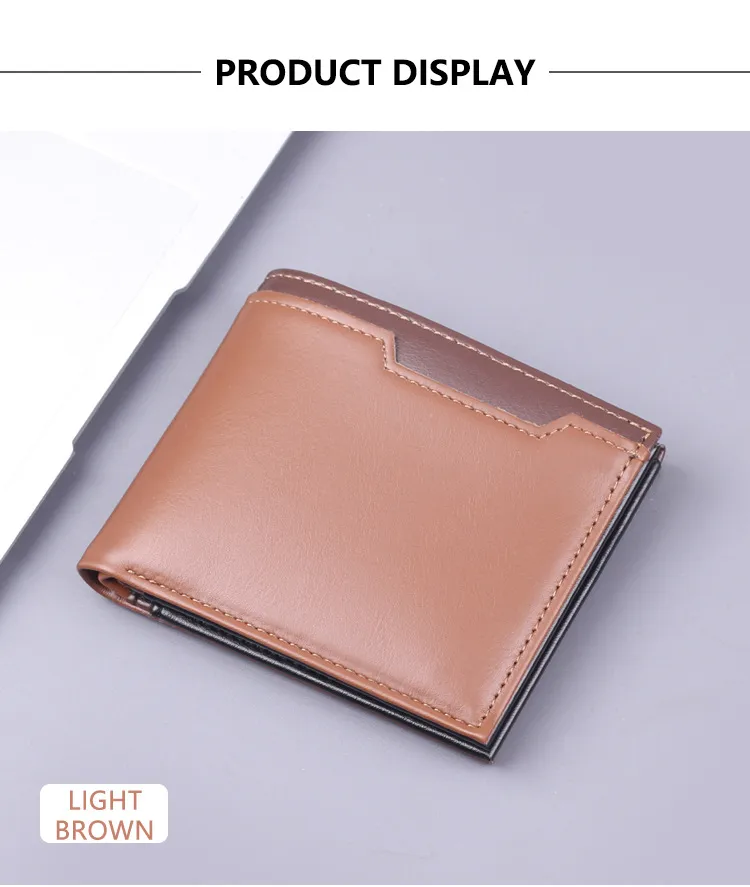 Short Men's Wallet Men's Card Holder New Men's College Students 9 Card Wallet Card Holder Simple Wholesale display picture 7