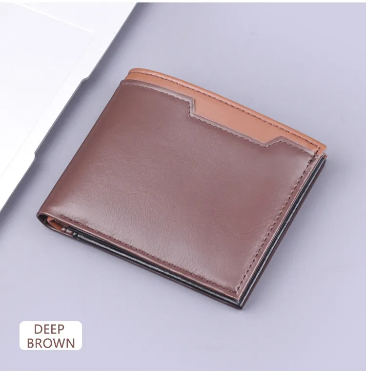 Short Men's Wallet Men's Card Holder New Men's College Students 9 Card Wallet Card Holder Simple Wholesale display picture 8