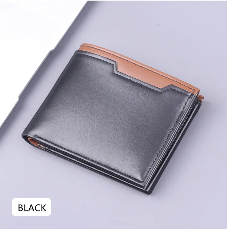 Short Men's Wallet Men's Card Holder New Men's College Students 9 Card Wallet Card Holder Simple Wholesale display picture 9