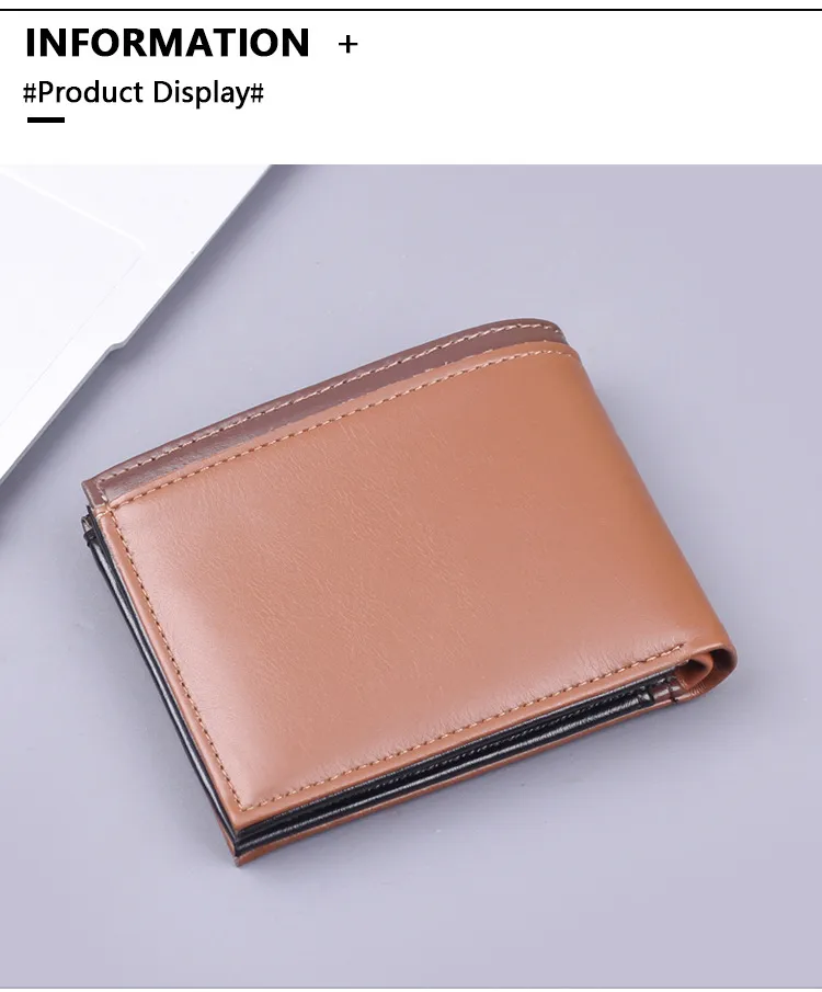 Short Men's Wallet Men's Card Holder New Men's College Students 9 Card Wallet Card Holder Simple Wholesale display picture 10
