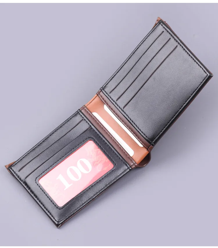 Short Men's Wallet Men's Card Holder New Men's College Students 9 Card Wallet Card Holder Simple Wholesale display picture 12