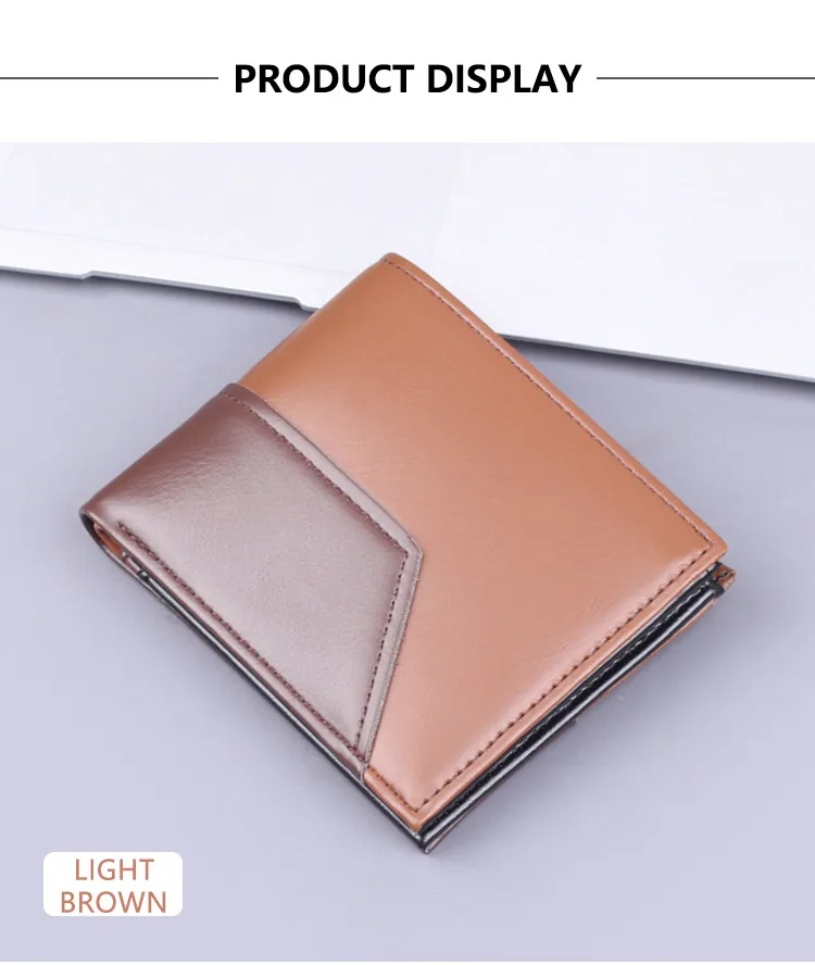 Wallet Men's High-end Sense Men's Short Wallet Men's Wallet 9-Card  Card Holder Wallet Multi-Card Holder display picture 7
