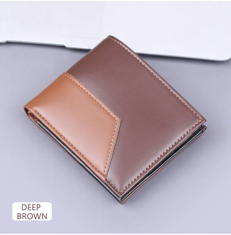 Wallet Men's High-end Sense Men's Short Wallet Men's Wallet 9-Card  Card Holder Wallet Multi-Card Holder display picture 8