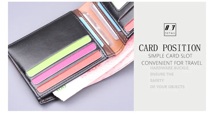 Wallet Men's High-end Sense Men's Short Wallet Men's Wallet 9-Card  Card Holder Wallet Multi-Card Holder display picture 17