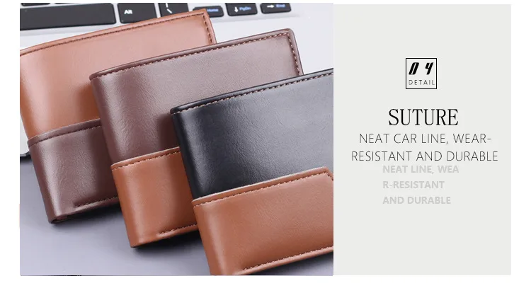 Wallet Men's High-end Sense Men's Short Wallet Men's Wallet 9-Card  Card Holder Wallet Multi-Card Holder display picture 18