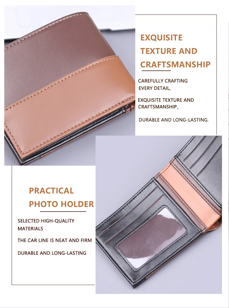 Wallet Men's High-end Sense Men's Short Wallet Men's Wallet 9-Card  Card Holder Wallet Multi-Card Holder display picture 19