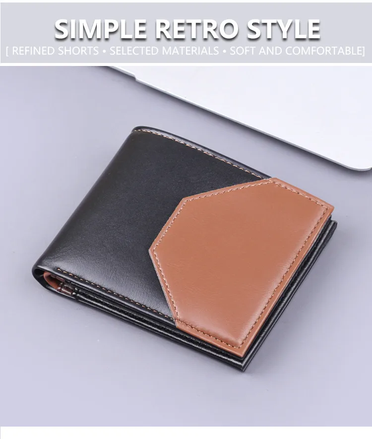 Men's Wallet Men's Short Wallet Card Holder Two-in-One Men's Wallet  New Men's Multi-Card Holder Wallet display picture 1