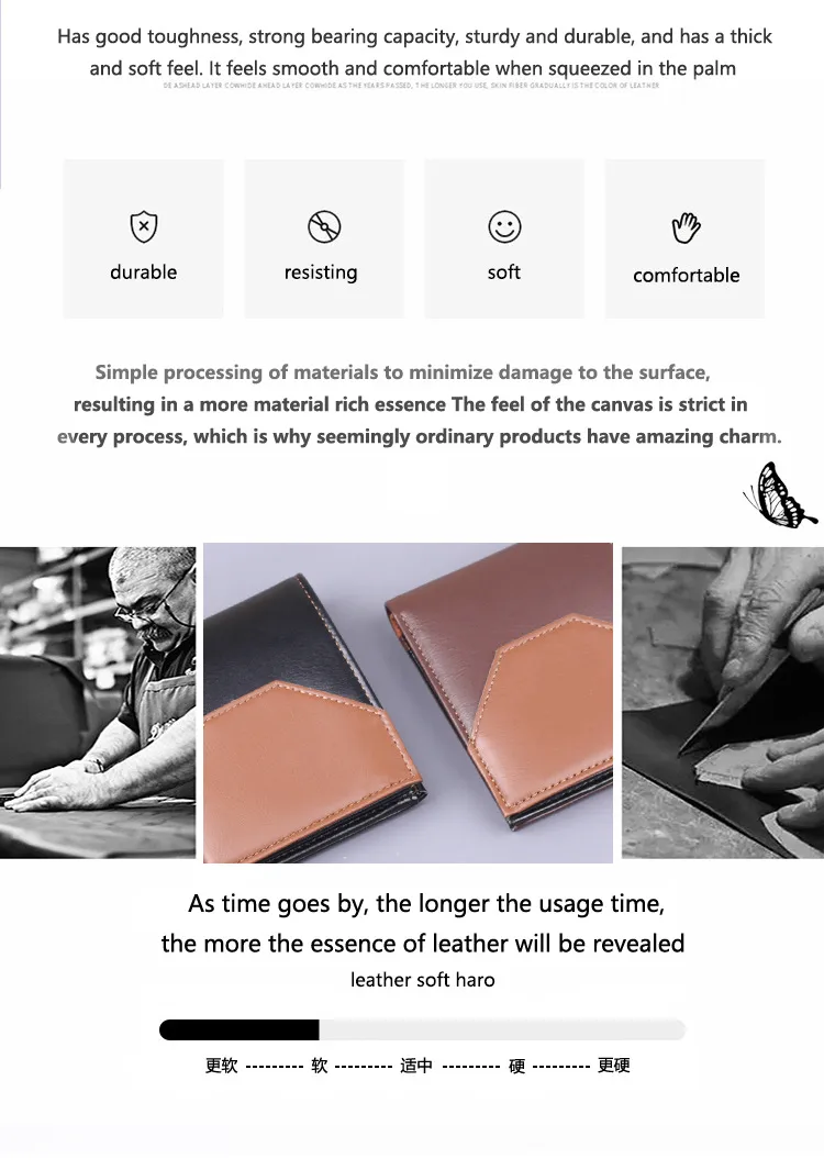 Men's Wallet Men's Short Wallet Card Holder Two-in-One Men's Wallet  New Men's Multi-Card Holder Wallet display picture 2
