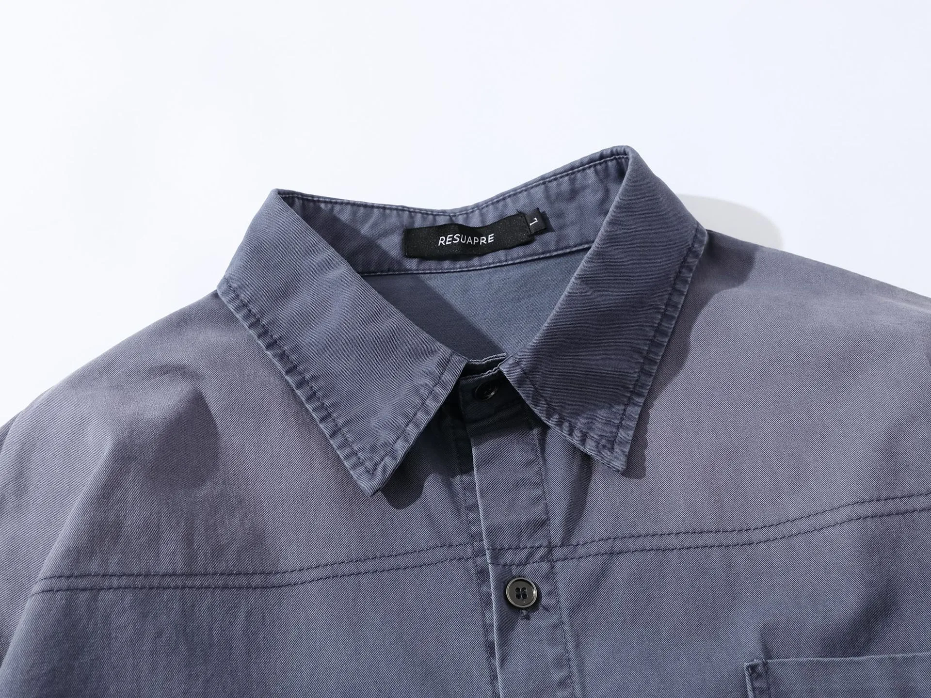 Jiayiku Men's Clothing  New Retro Fashion Brand Shirt Washed And Distressed Handsome National Trend Shirt Short-Sleeved Men And Women display picture 8