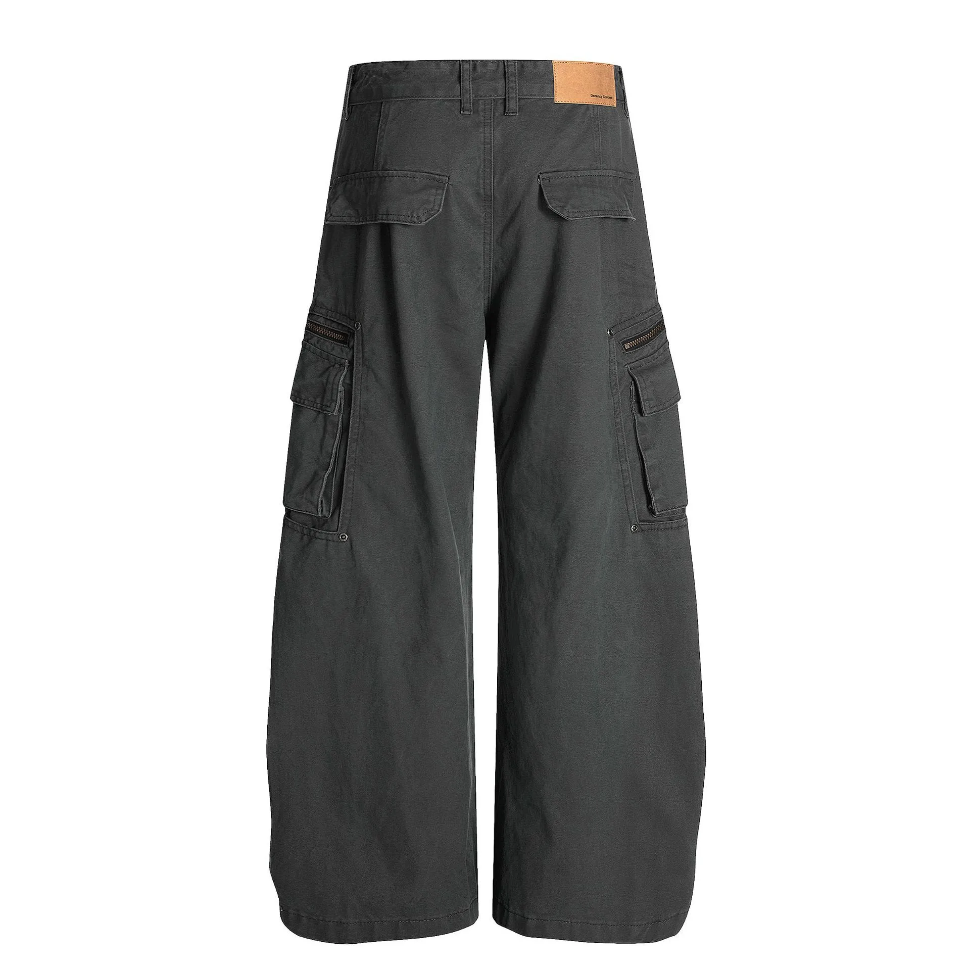 Jiayiku Men's  High-end Feeling Duffy Handsome American Retro Washed Crowdclothes Trendy Brand Machete Wide-leg Casual Pants display picture 5