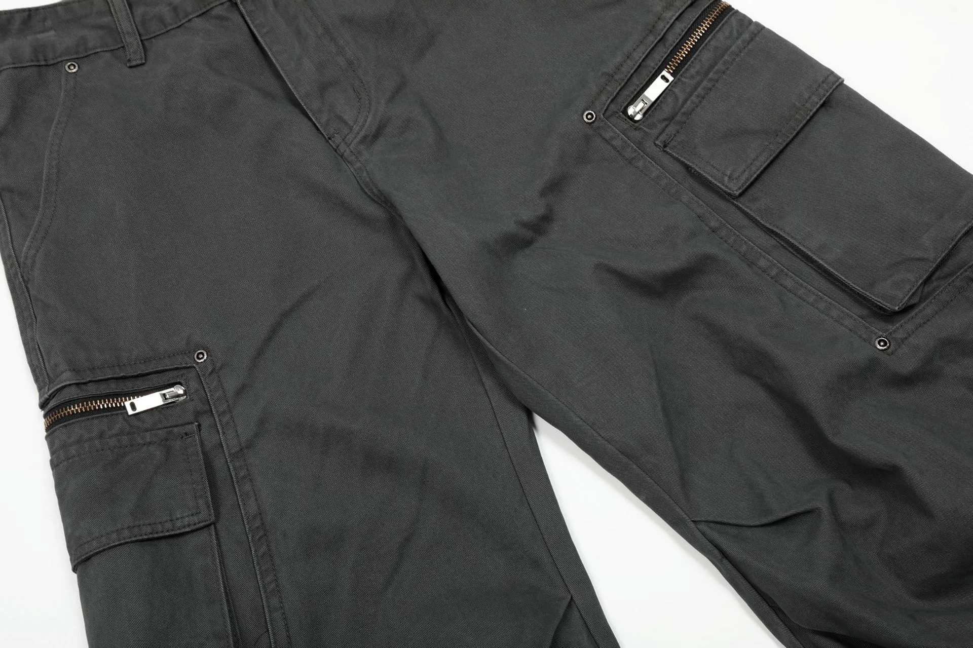 Jiayiku Men's  High-end Feeling Duffy Handsome American Retro Washed Crowdclothes Trendy Brand Machete Wide-leg Casual Pants display picture 7