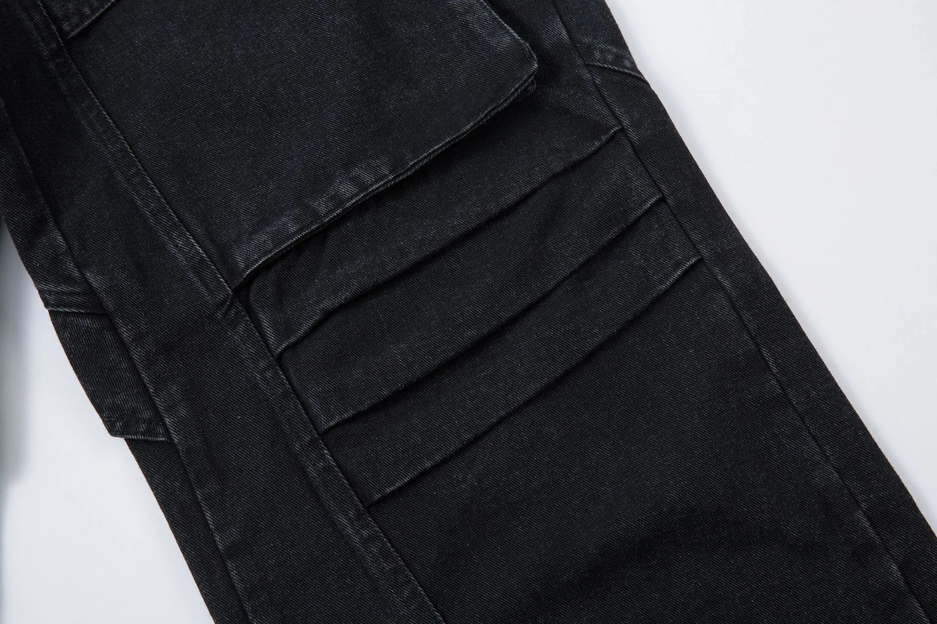 Men's American Street Style Mecha Heavy-Duty Workwear Jeans High Street Ro Style Washed Loose Wide-Leg Pants display picture 8