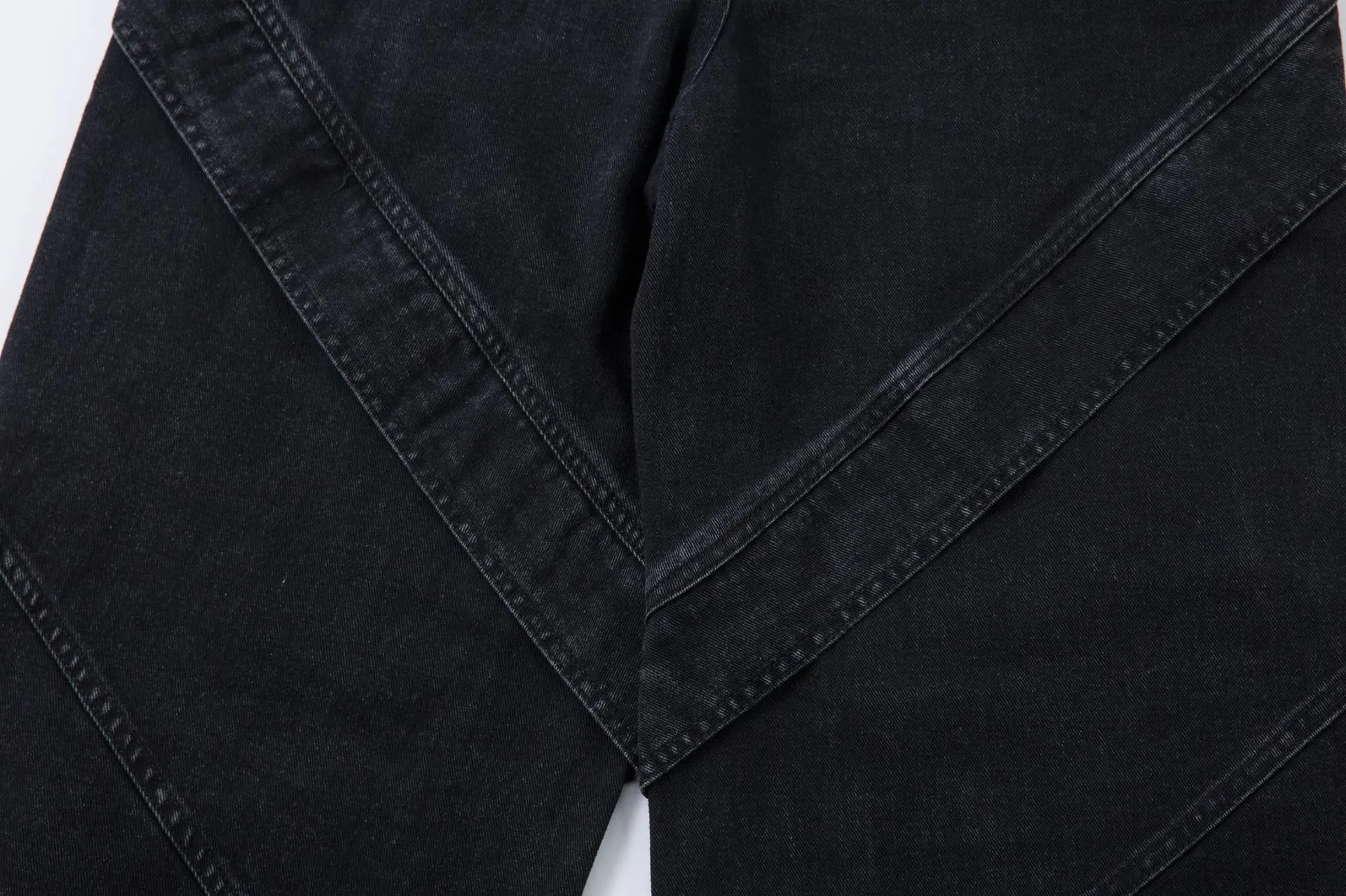 Men's American Street Style Mecha Heavy-Duty Workwear Jeans High Street Ro Style Washed Loose Wide-Leg Pants display picture 9