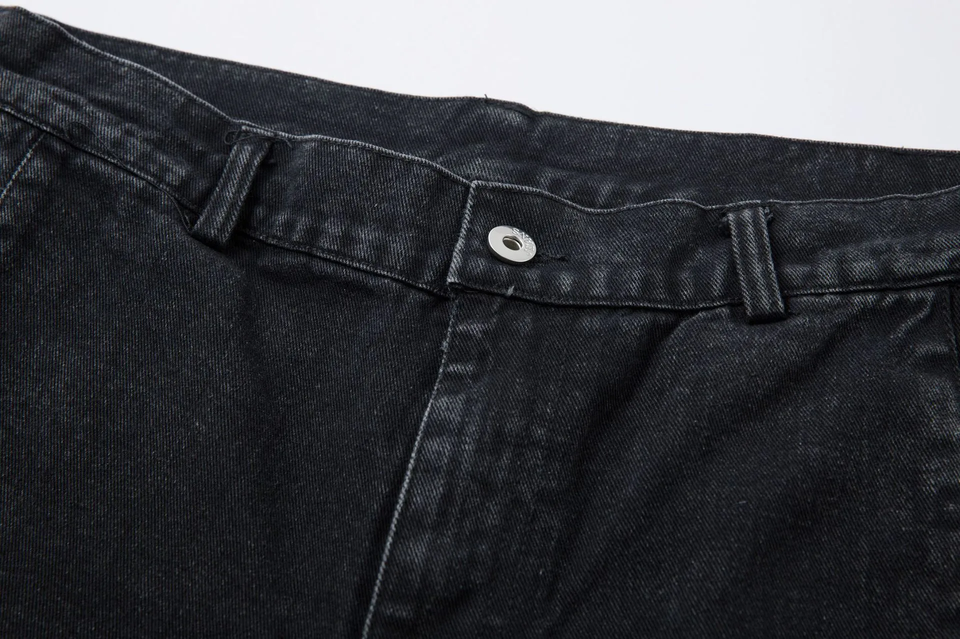 Men's American Street Style Mecha Heavy-Duty Workwear Jeans High Street Ro Style Washed Loose Wide-Leg Pants display picture 11