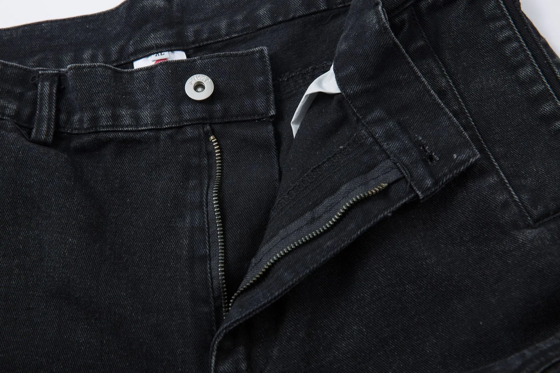 Men's American Street Style Mecha Heavy-Duty Workwear Jeans High Street Ro Style Washed Loose Wide-Leg Pants display picture 12