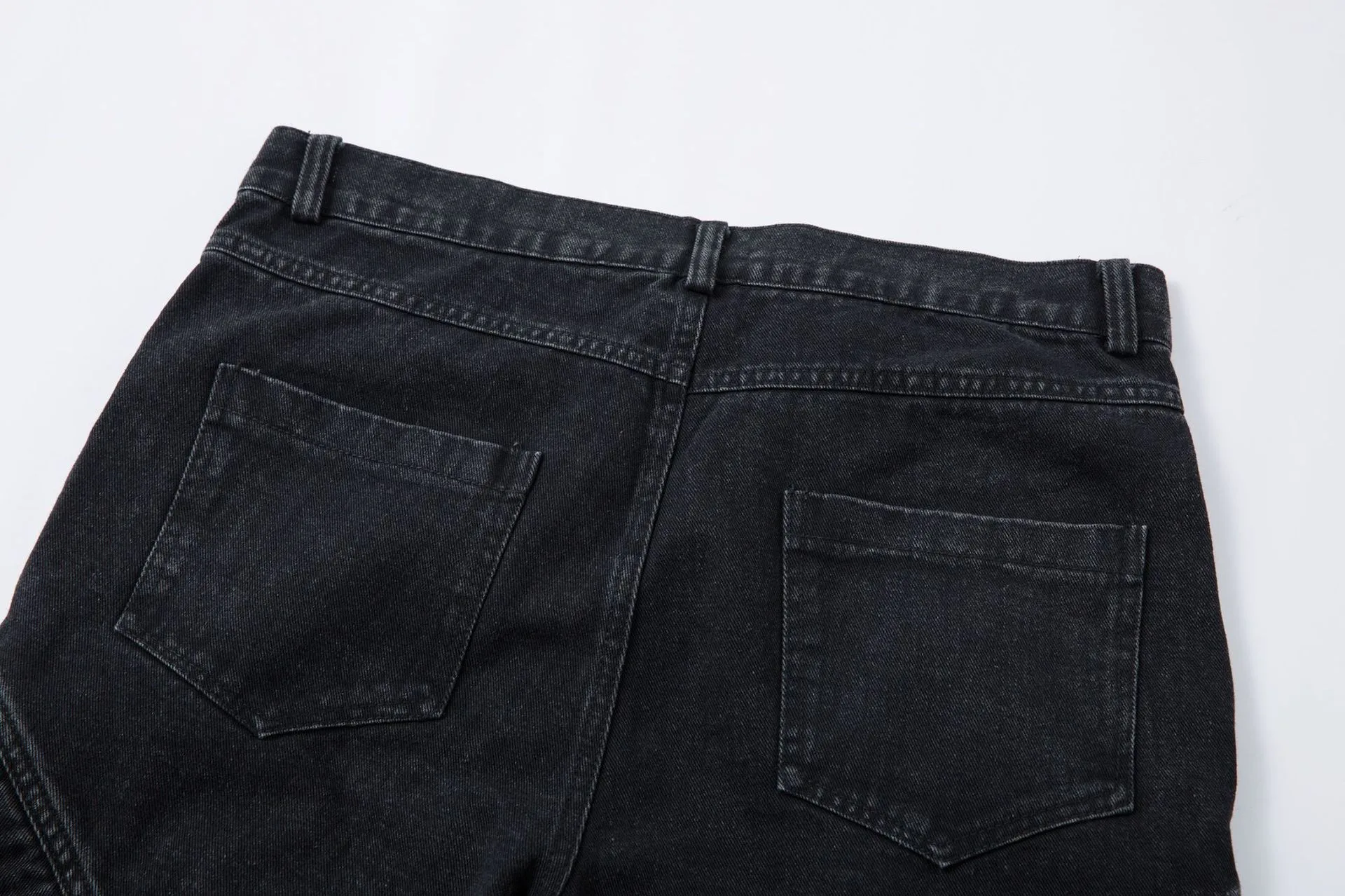 Men's American Street Style Mecha Heavy-Duty Workwear Jeans High Street Ro Style Washed Loose Wide-Leg Pants display picture 13