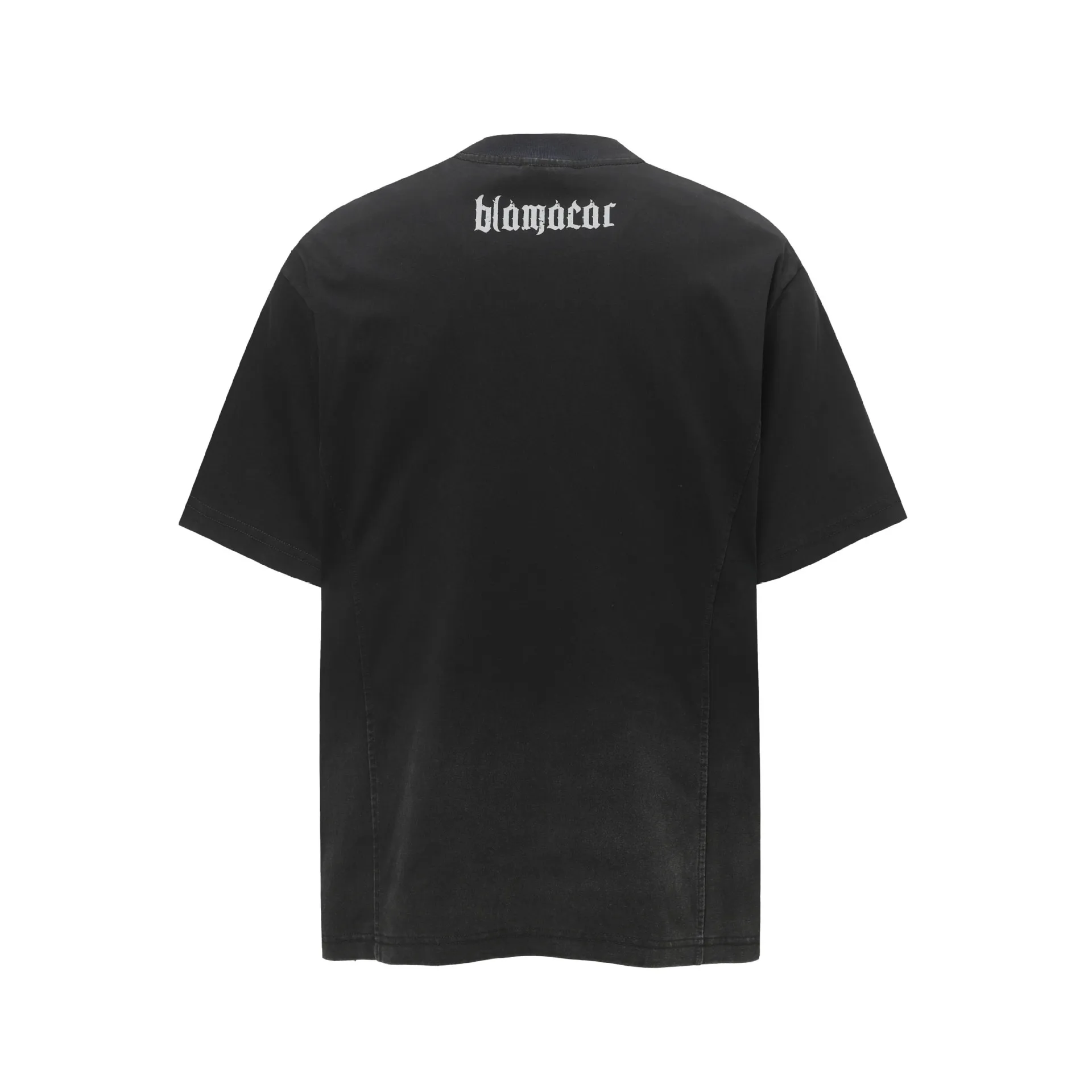 Jiayiku  Summer T-Shirt Men's American Retro Trendy Brand Burnt Flower Hole Heavy Industry Raw Edge Washed T-Shirt Short-Sleeved Men display picture 5