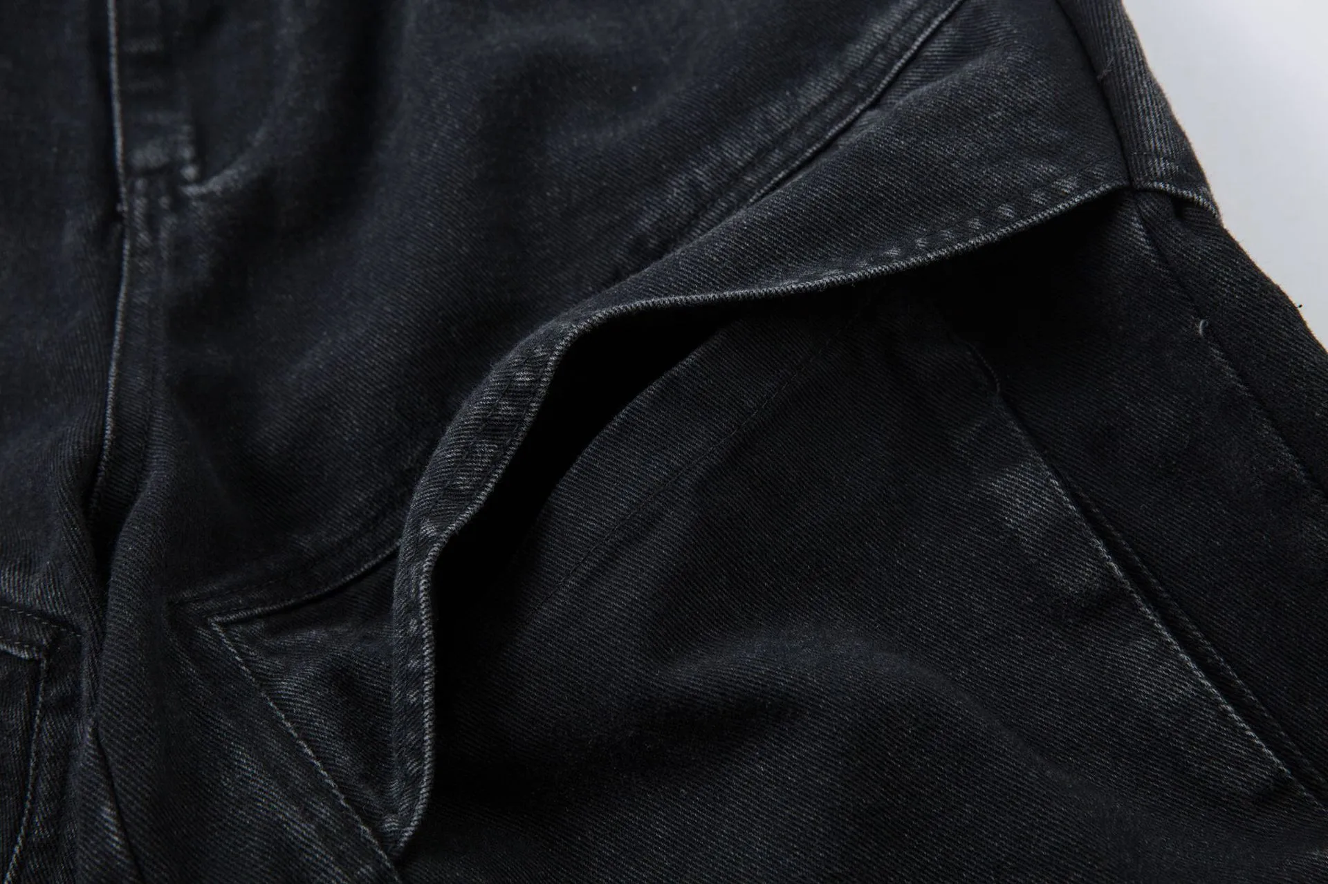 Men's American Street Style Mecha Heavy-Duty Workwear Jeans High Street Ro Style Washed Loose Wide-Leg Pants display picture 18