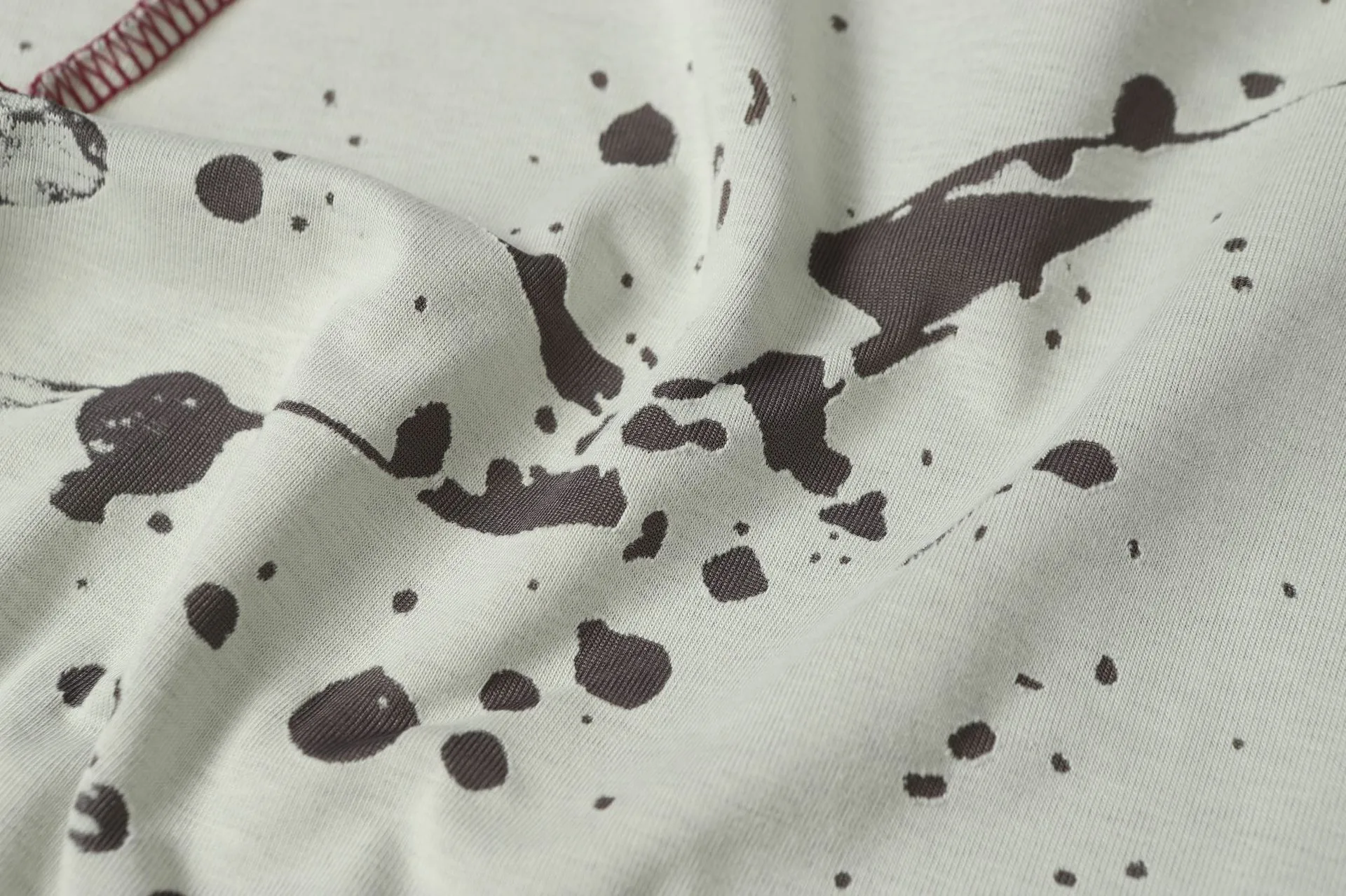 Jiayiku  Summer T-Shirt Men's American Retro Trendy Brand Burnt Flower Hole Heavy Industry Raw Edge Washed T-Shirt Short-Sleeved Men display picture 25