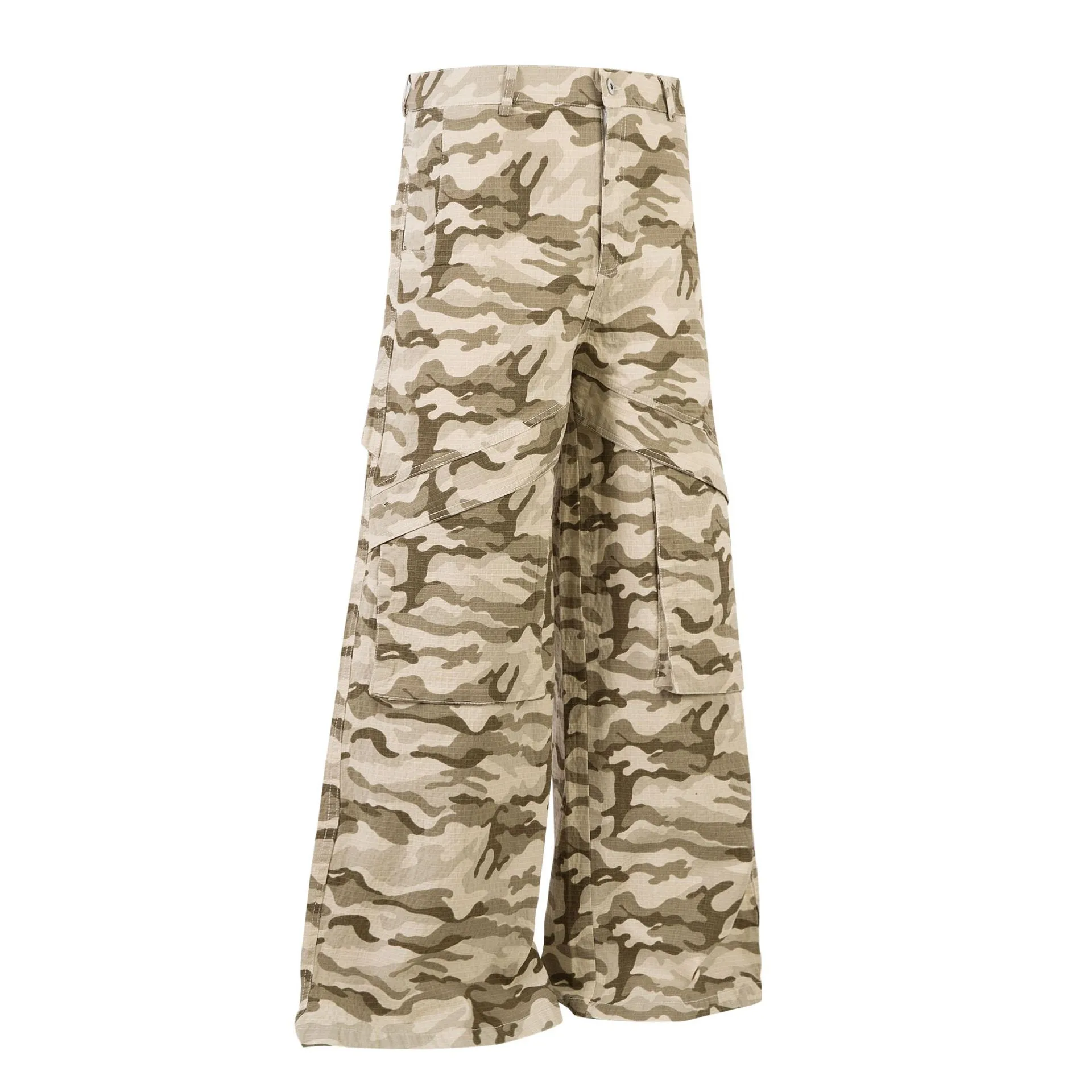 Jiayiku Fashion Brand American Street Functional Camouflage Overalls Men's Loose Wide Leg Pants Outdoor Casual Long Pants display picture 4