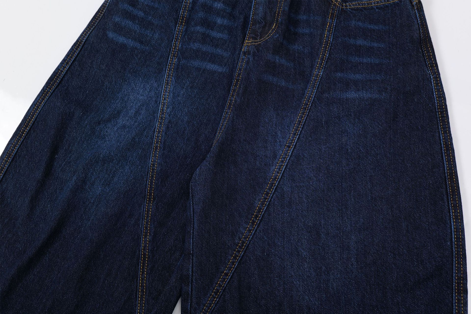 Jiayiku Trendy Brand  Summer Men's American Retro Washed Denim Shorts Straight-Leg Stylish Curved Shorts display picture 10