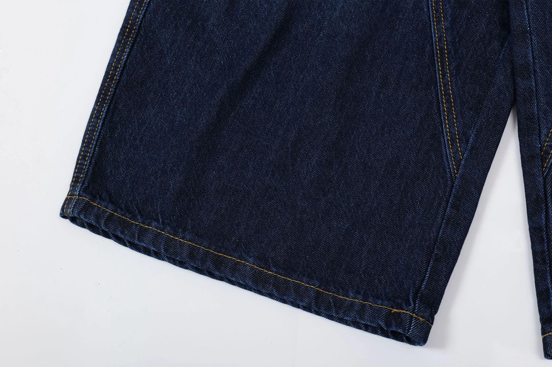 Jiayiku Trendy Brand  Summer Men's American Retro Washed Denim Shorts Straight-Leg Stylish Curved Shorts display picture 18