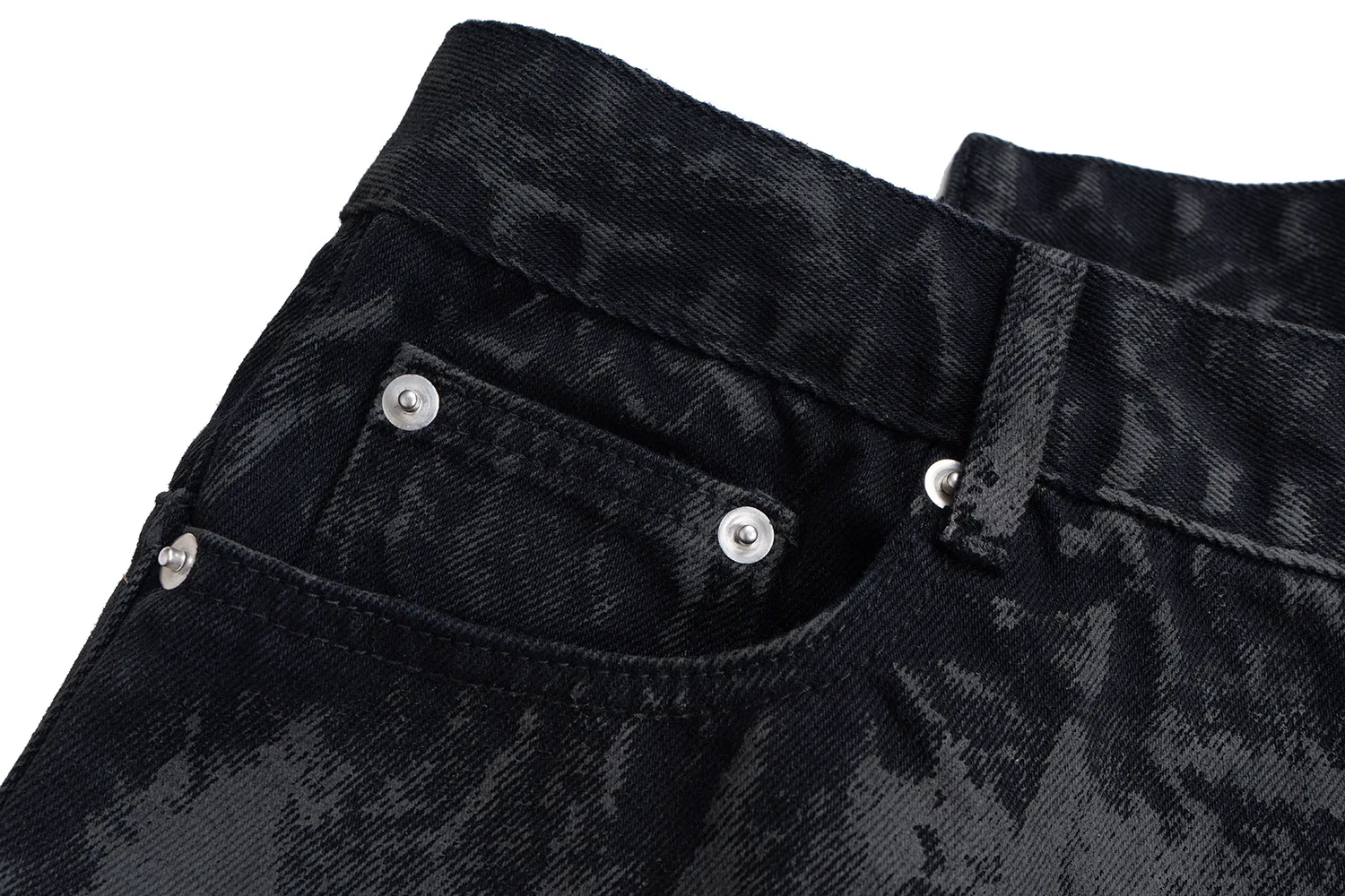 Jiayiku Men's Wear Waste Soil Dirty Dyed American High Street Heavy Washing Destruction Denim Pants Men's Wide Leg Shorts display picture 19