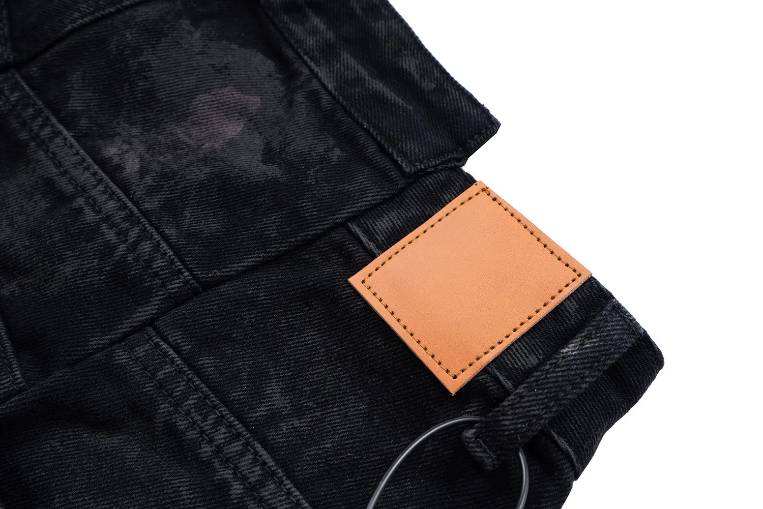 Jiayiku Men's Wear Waste Soil Dirty Dyed American High Street Heavy Washing Destruction Denim Pants Men's Wide Leg Shorts display picture 23