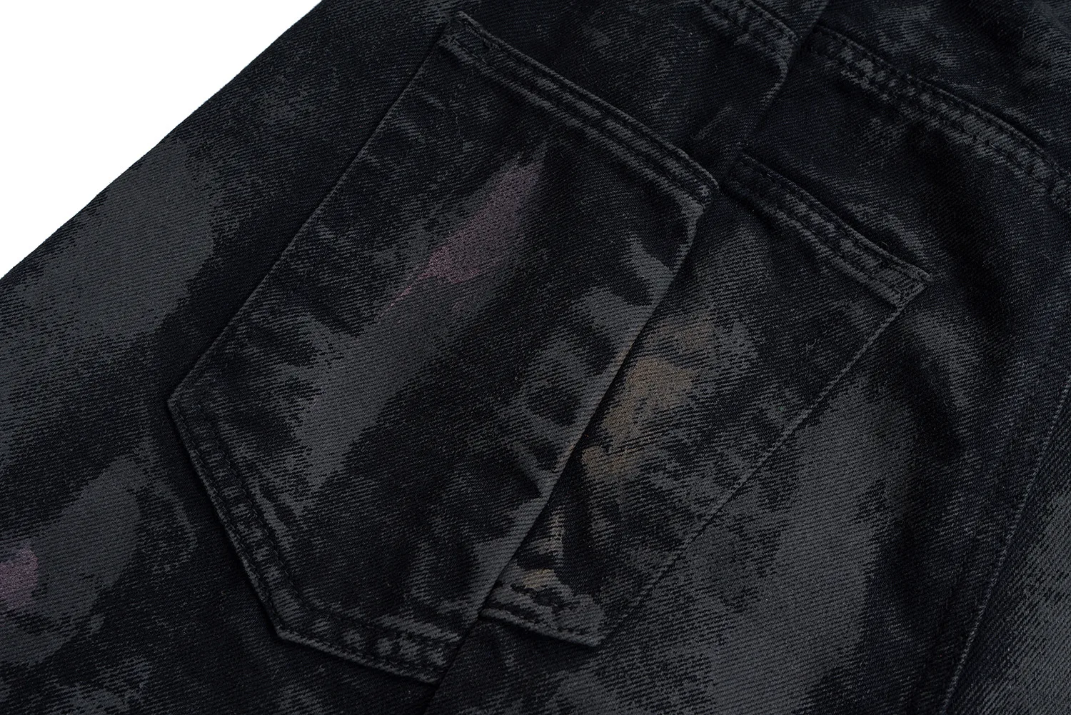 Jiayiku Men's Wear Waste Soil Dirty Dyed American High Street Heavy Washing Destruction Denim Pants Men's Wide Leg Shorts display picture 25