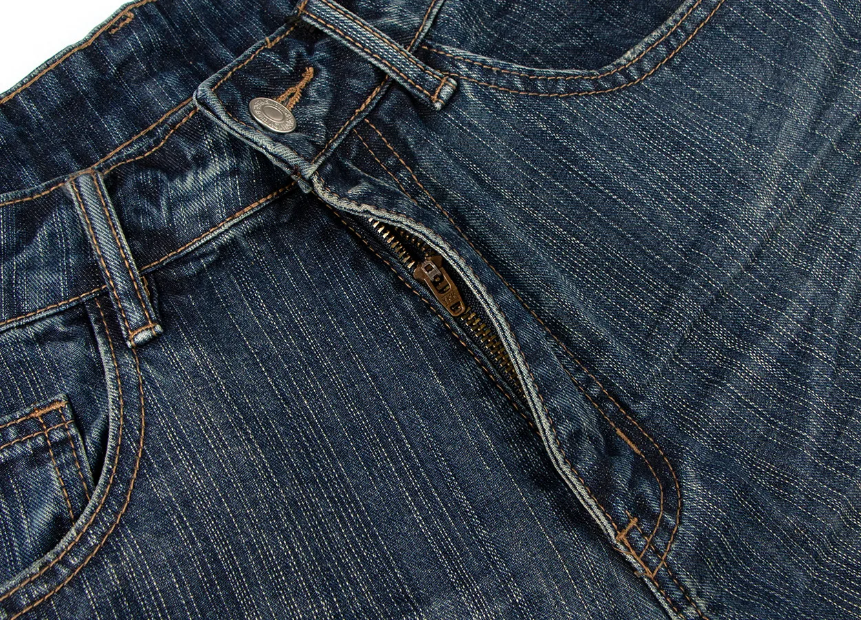 Jiayiku Men's Summer Denim Mid-Pants Men's American Fashion Brand Washed Bamboo Pattern Denim Shorts Loose Cropped Pants display picture 15