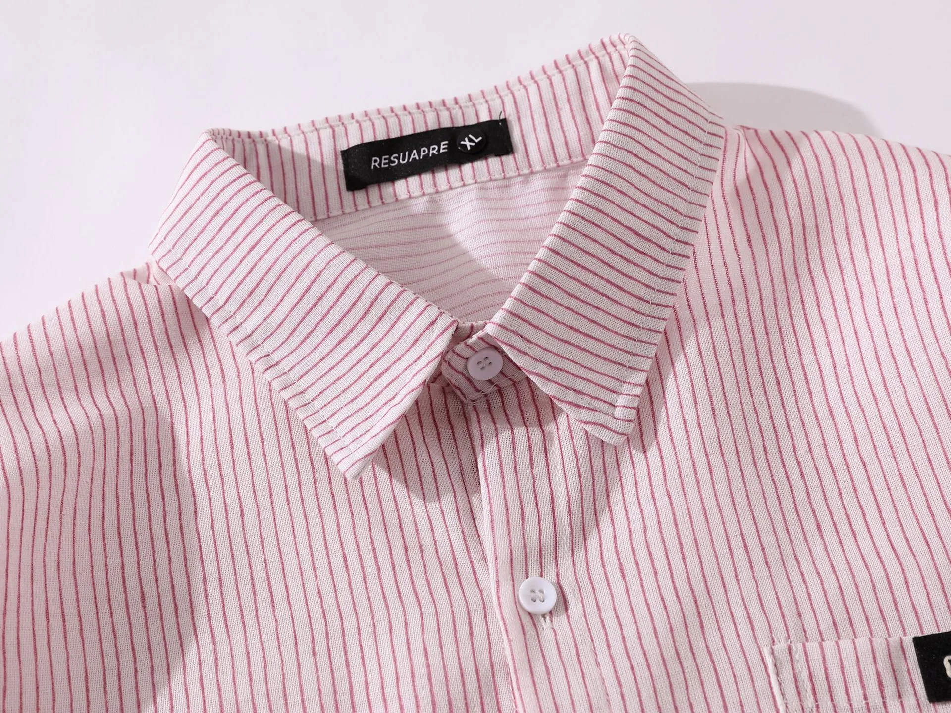 Jiayiku Men's  Summer Shirt New Style Retro Vintage Campus Style Floral Stripesd Shirt Short Sleeves display picture 12
