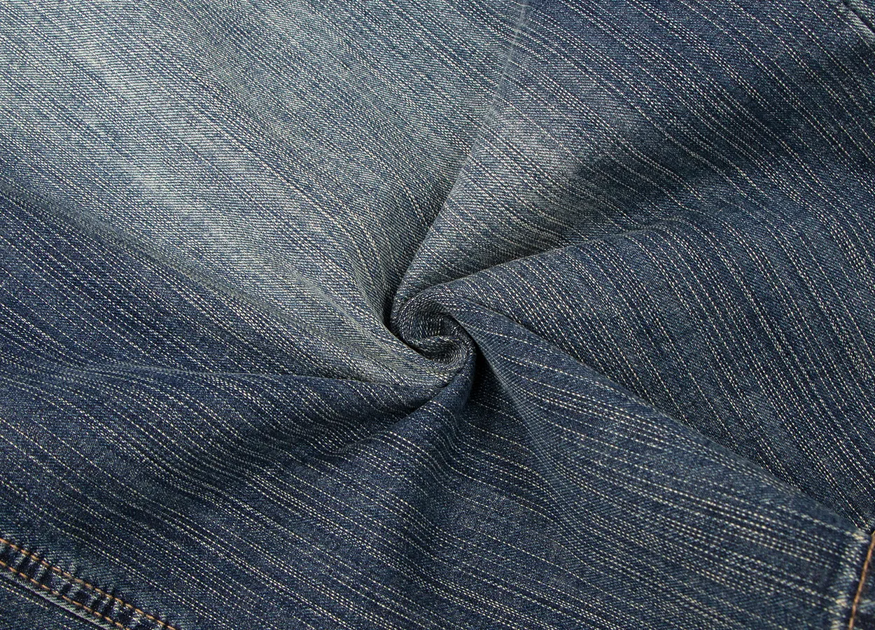 Jiayiku Men's Summer Denim Mid-Pants Men's American Fashion Brand Washed Bamboo Pattern Denim Shorts Loose Cropped Pants display picture 19
