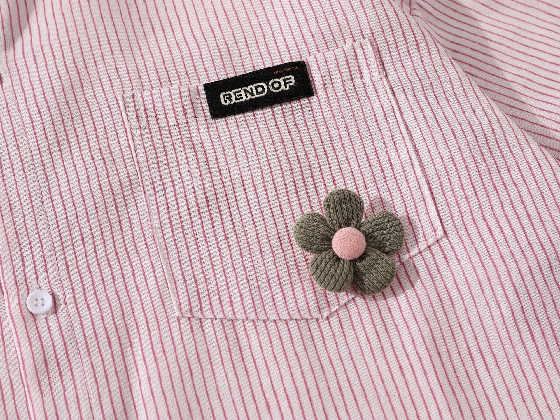 Jiayiku Men's  Summer Shirt New Style Retro Vintage Campus Style Floral Stripesd Shirt Short Sleeves display picture 14
