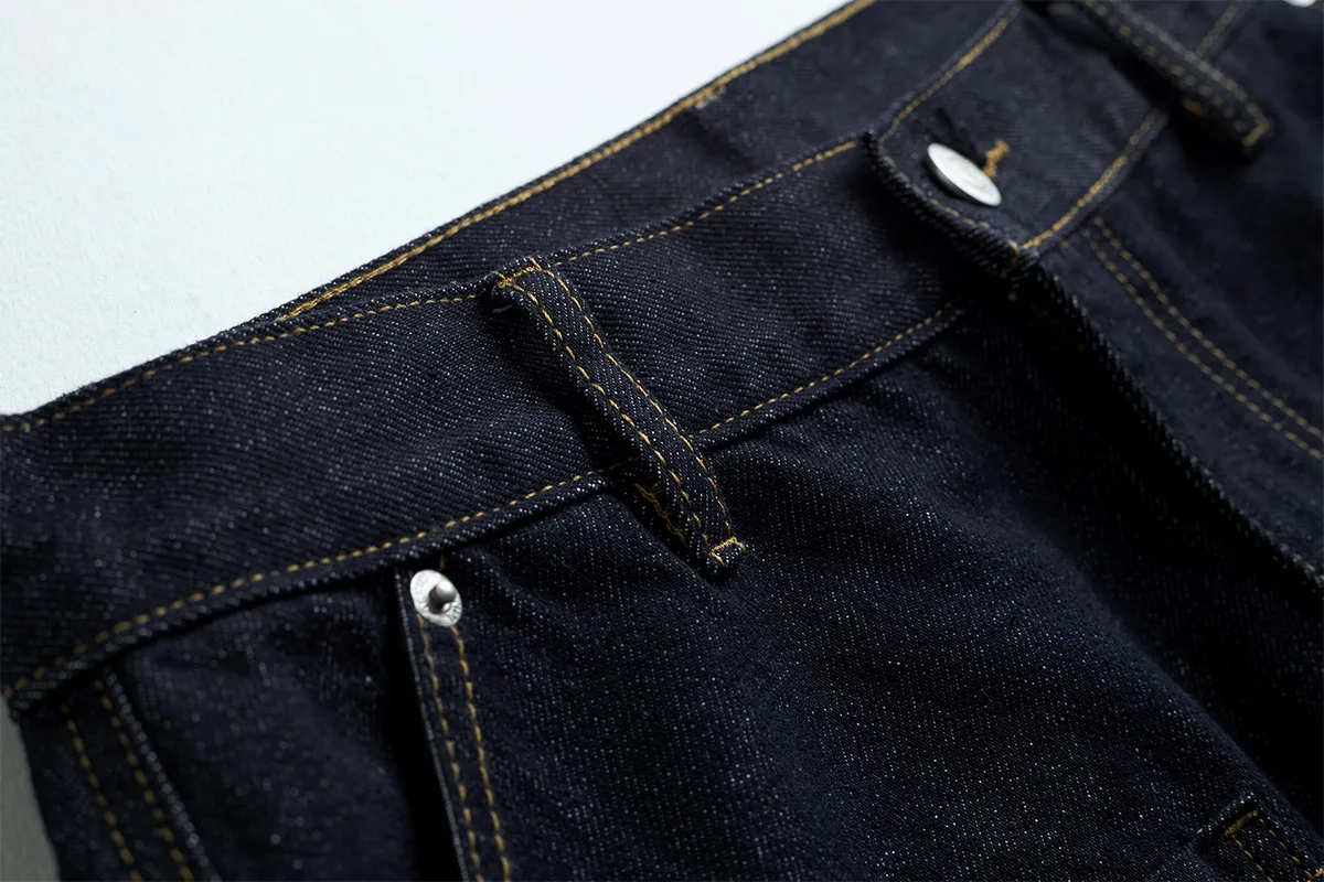Jiayiku Trendy Brand  American Retro Washed Jeans Personalized Scimitar Pants Cleanfit Pants High Quality display picture 14