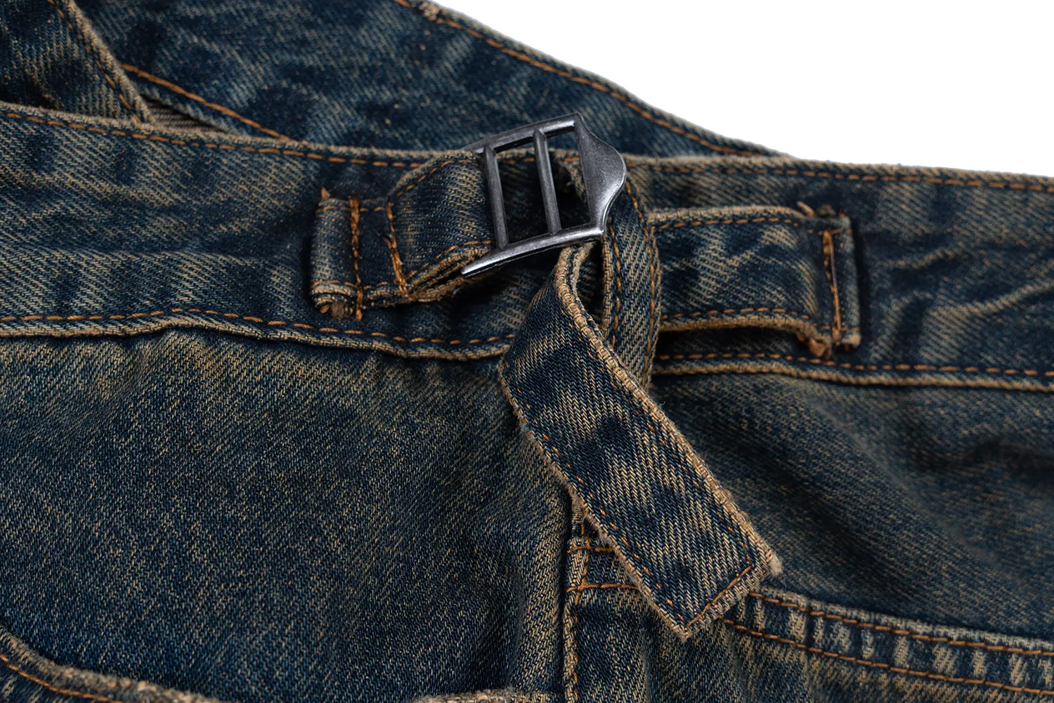 Jiayiku Men's  Summer Shorts  Street Fashion Brand Washed Mud-Dyed Cut Raw Edge Denim Pants display picture 10