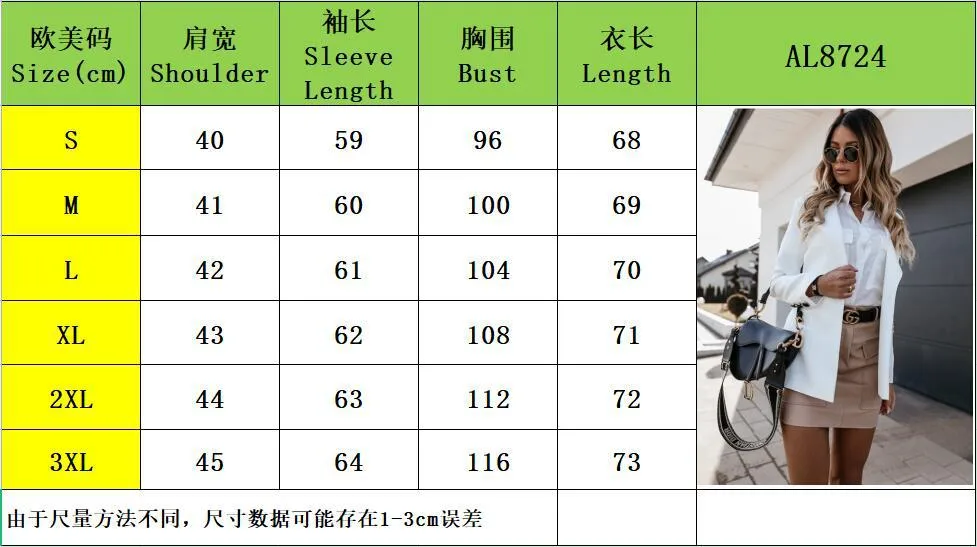 Spring Women's New  Designed   Long Sleeve Solid Color Button Suit Women's Jacket Cardigan display picture 1