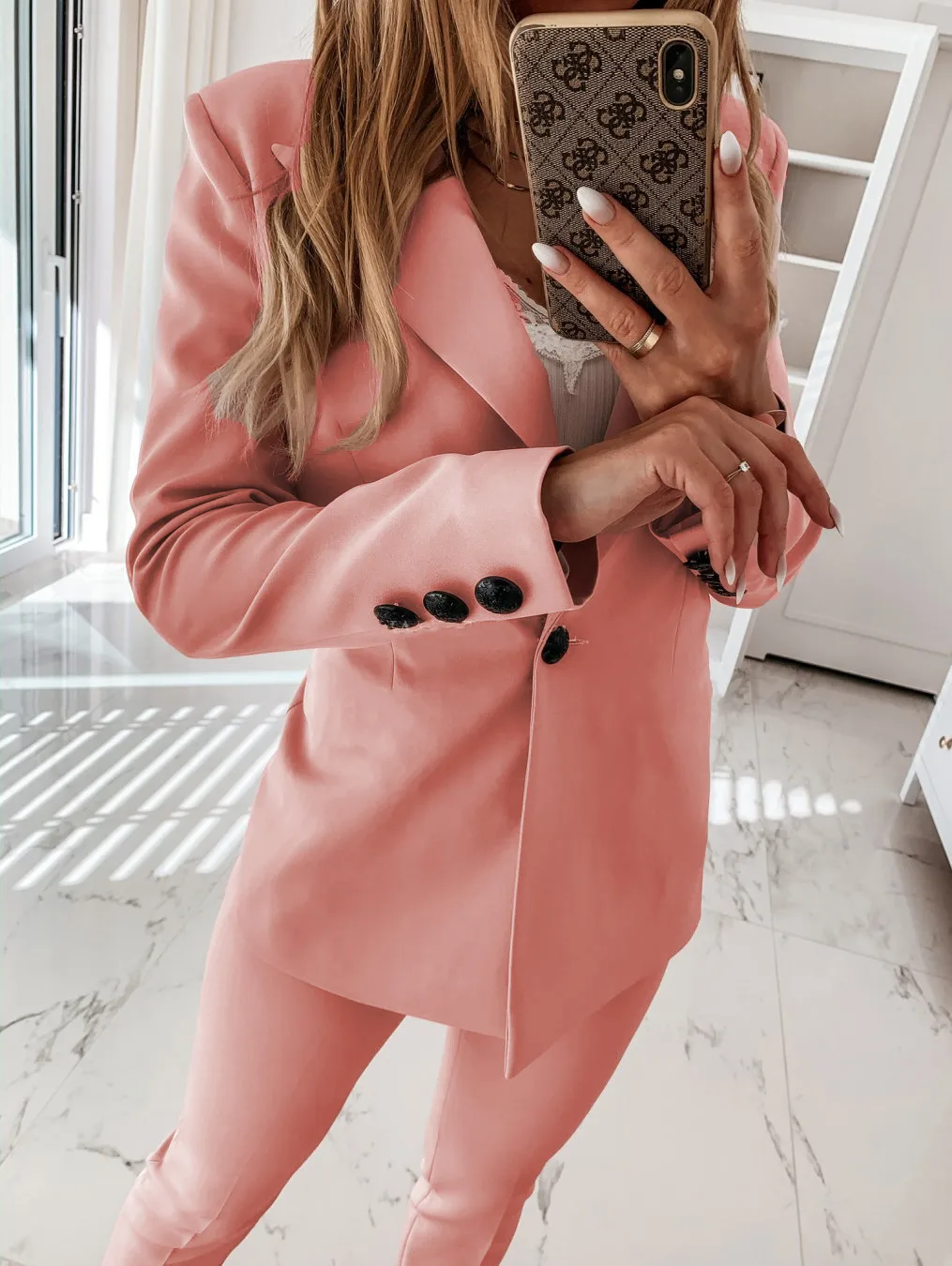 Spring Women's New  Designed   Long Sleeve Solid Color Button Suit Women's Jacket Cardigan display picture 10