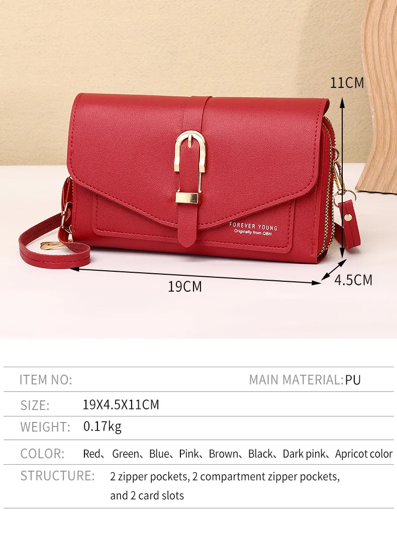 New Style Mobile Phone Bag Women's Fashionable Shoulder Crossbody Small Bag Cover Magnetic Buckle Multi-Layer Advanced Texture Mini Mobile Phone Bag display picture 23