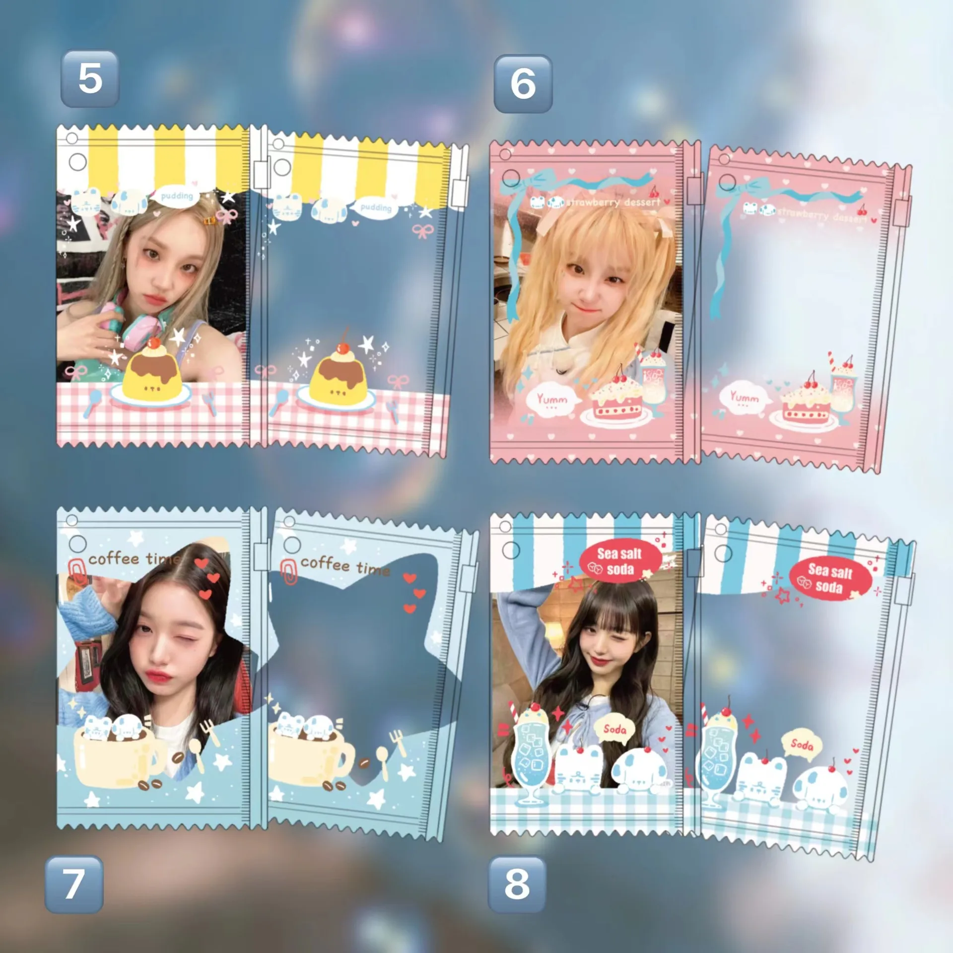 Wholesale Supply Of New Beverage Candy Bag Card Holder Photo Card Pendant Card Holder 3 Inch Small Card Storage display picture 13