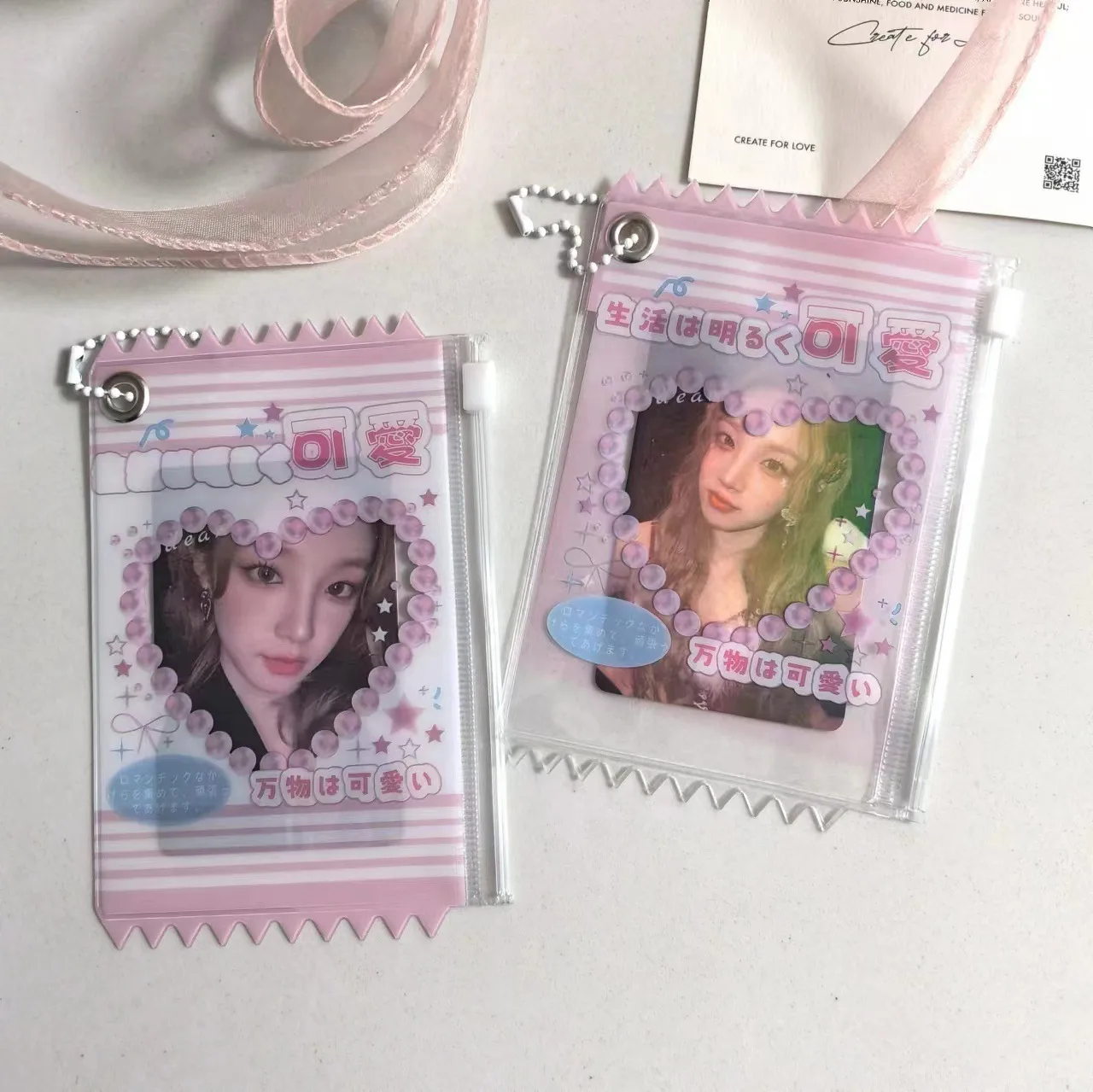 Wholesale Supply Of New Beverage Candy Bag Card Holder Photo Card Pendant Card Holder 3 Inch Small Card Storage display picture 23