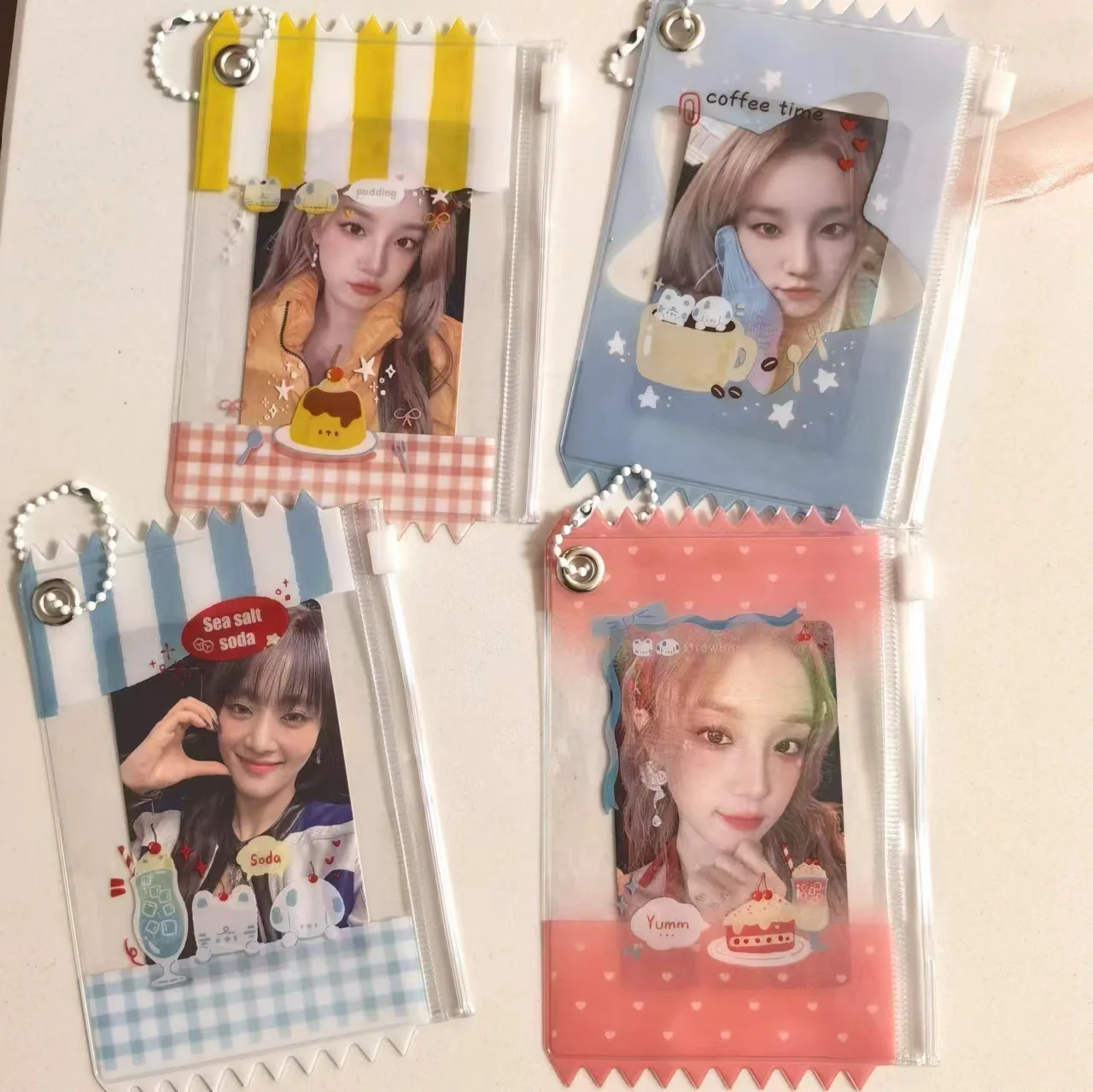 Wholesale Supply Of New Beverage Candy Bag Card Holder Photo Card Pendant Card Holder 3 Inch Small Card Storage display picture 30