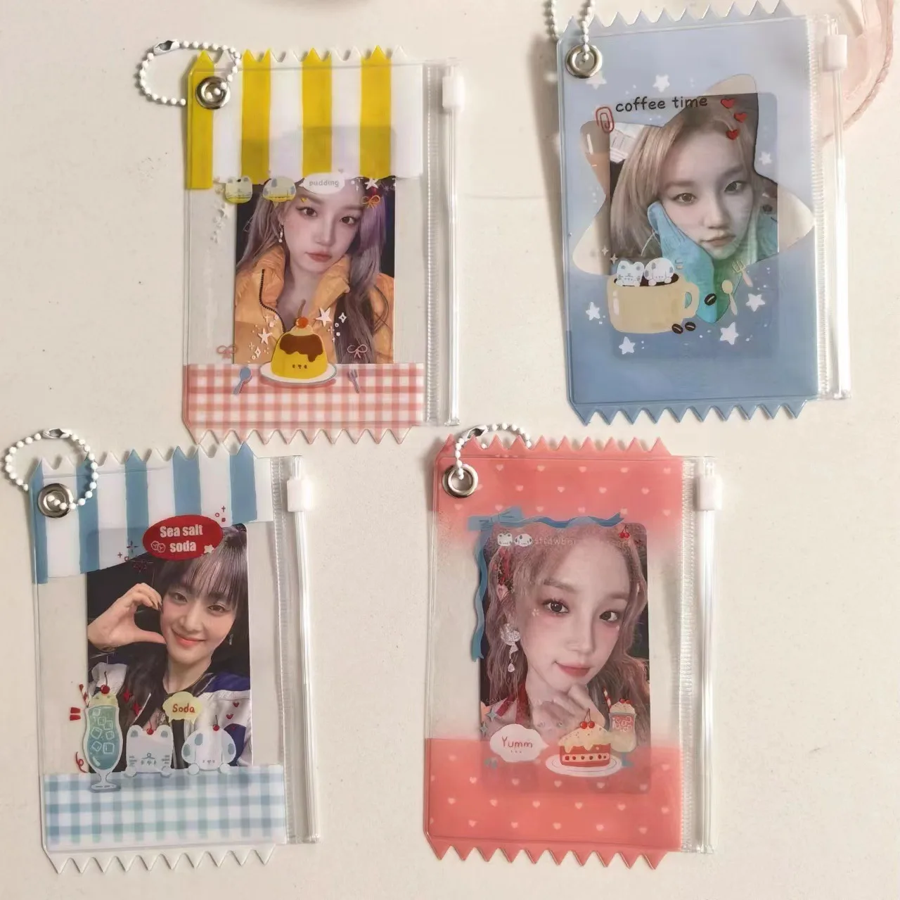 Wholesale Supply Of New Beverage Candy Bag Card Holder Photo Card Pendant Card Holder 3 Inch Small Card Storage display picture 31