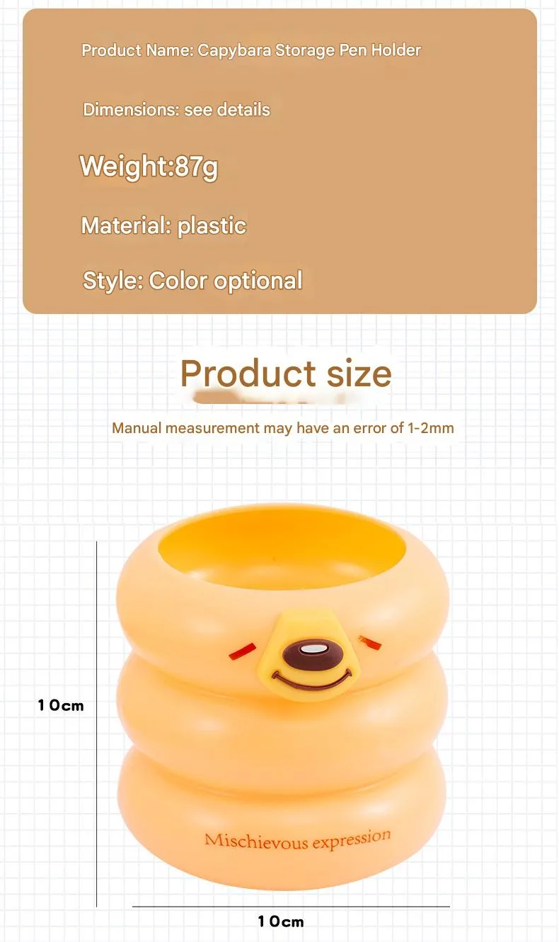 Creative Capibara Capybara Cute Pen Holder Student Stationery Storage Children's Day Christmas Prize Gift display picture 1