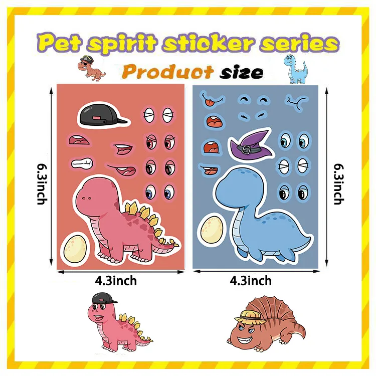 8 Original Dinosaur World Tyrannosaurus Rex Stickers Hands-on DIY Hand Account Phone Case Decoration  Wholesale Waterproof display picture 1
