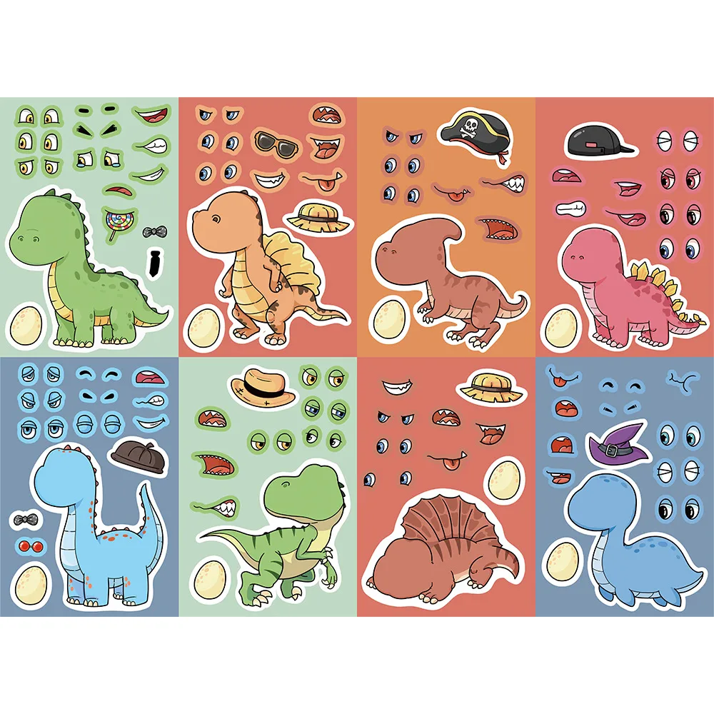 8 Original Dinosaur World Tyrannosaurus Rex Stickers Hands-on DIY Hand Account Phone Case Decoration  Wholesale Waterproof display picture 2