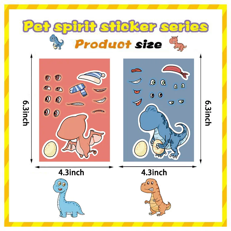 8 Original Dinosaur World Tyrannosaurus Rex Stickers Hands-on DIY Hand Account Phone Case Decoration  Wholesale Waterproof display picture 7