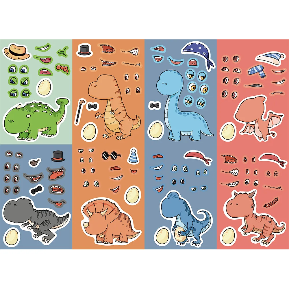 8 Original Dinosaur World Tyrannosaurus Rex Stickers Hands-on DIY Hand Account Phone Case Decoration  Wholesale Waterproof display picture 8