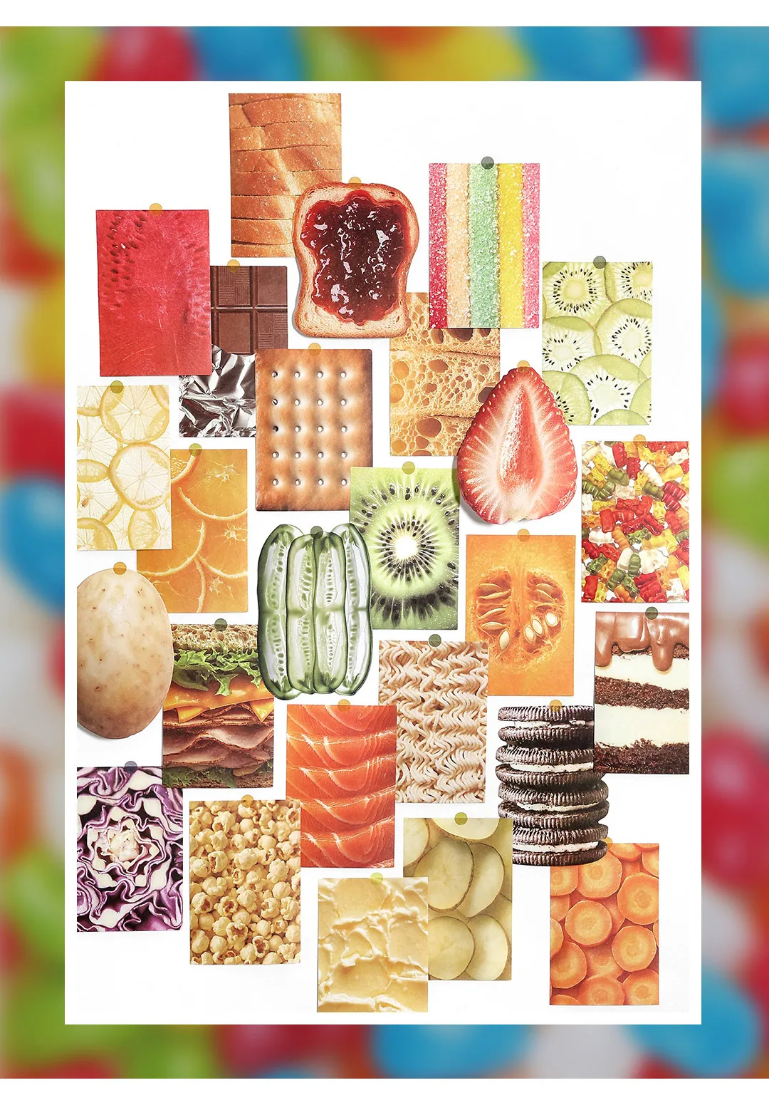 Infeel.Me Writing Paper Material Pack Food Diary Series Food Theme Handbook Base Message Note Paper display picture 1