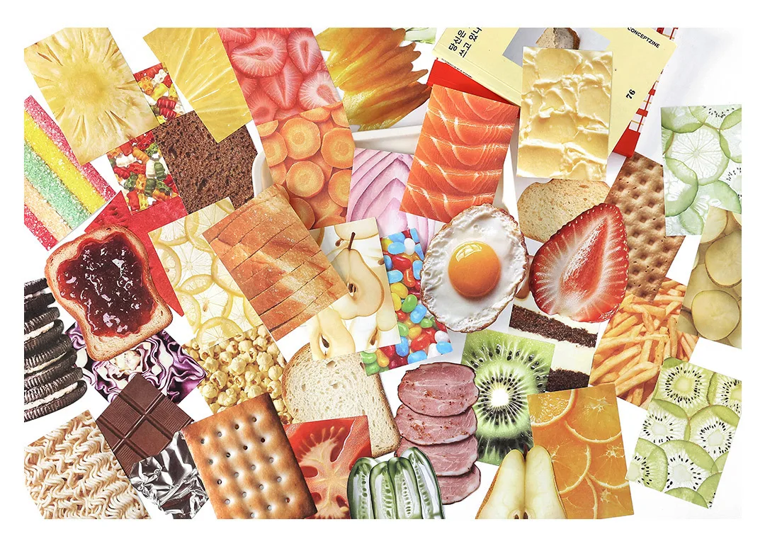 Infeel.Me Writing Paper Material Pack Food Diary Series Food Theme Handbook Base Message Note Paper display picture 4