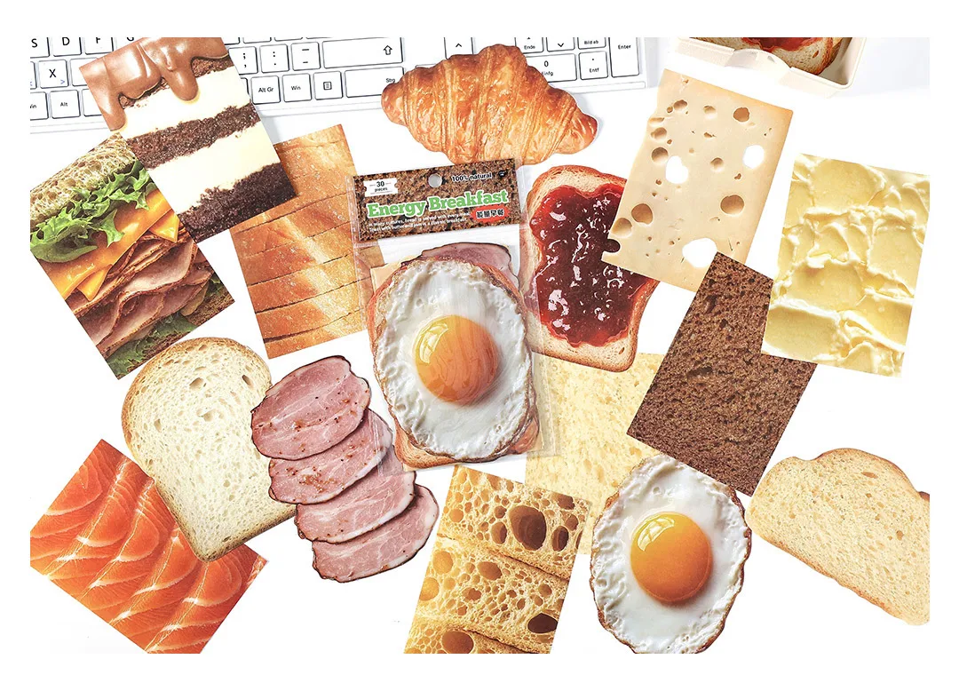 Infeel.Me Writing Paper Material Pack Food Diary Series Food Theme Handbook Base Message Note Paper display picture 8